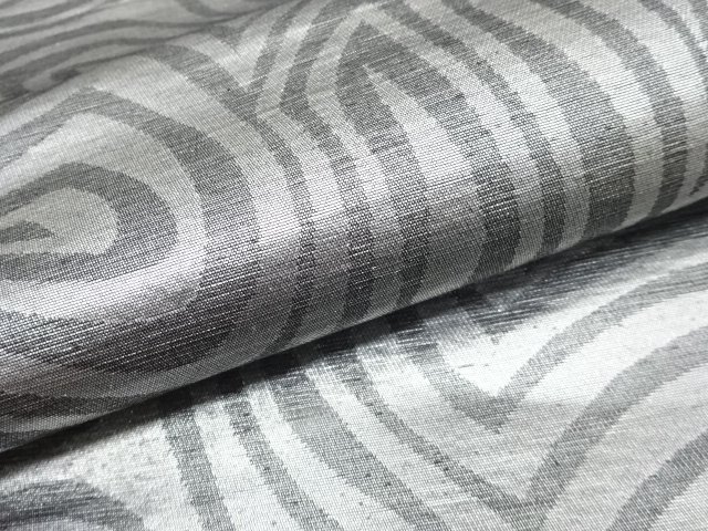  変わり木目模様織り出し　袋帯